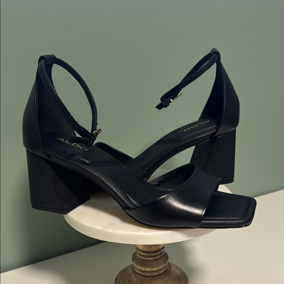 Aldo Shoes - Aldo Black Women's Block Heel Sandals size 8